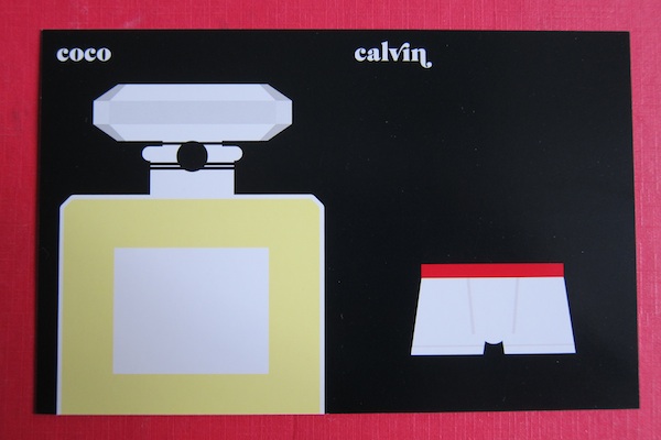 coco calvin postcard